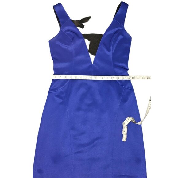 Betsy Blue Sleeveless V-Neck Dress With Crisscross Back & Zipper Size‎ 10 - Picture 4 of 10